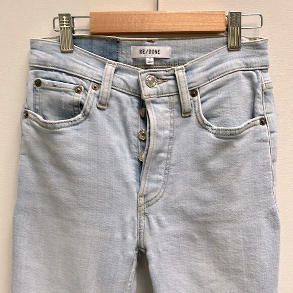 Re/Done Denim 90’s High Rise Ankle Crop Jeans Size 24 - Picture 6 of 16